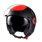 CASCO VESPA VJ FLUOR ROJO