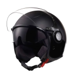 CASCO JET VESPA VJ COLOR NEGRO