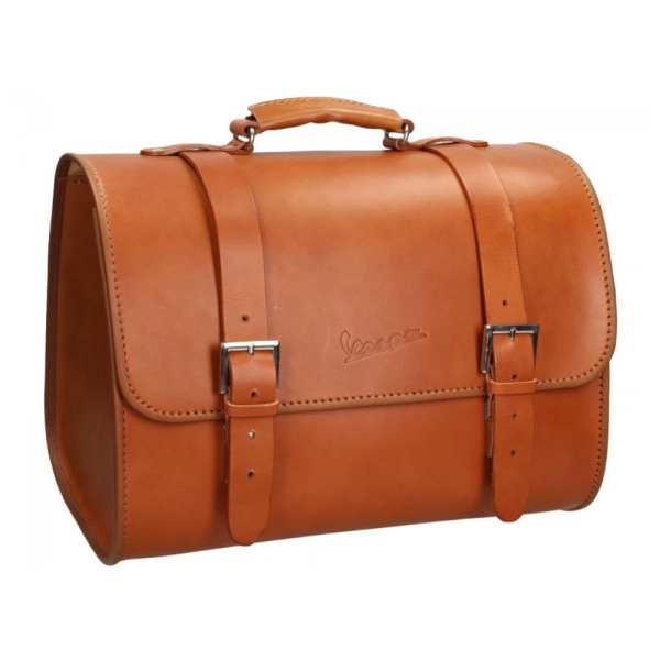 BOLSA PIEL VESPA MARRON